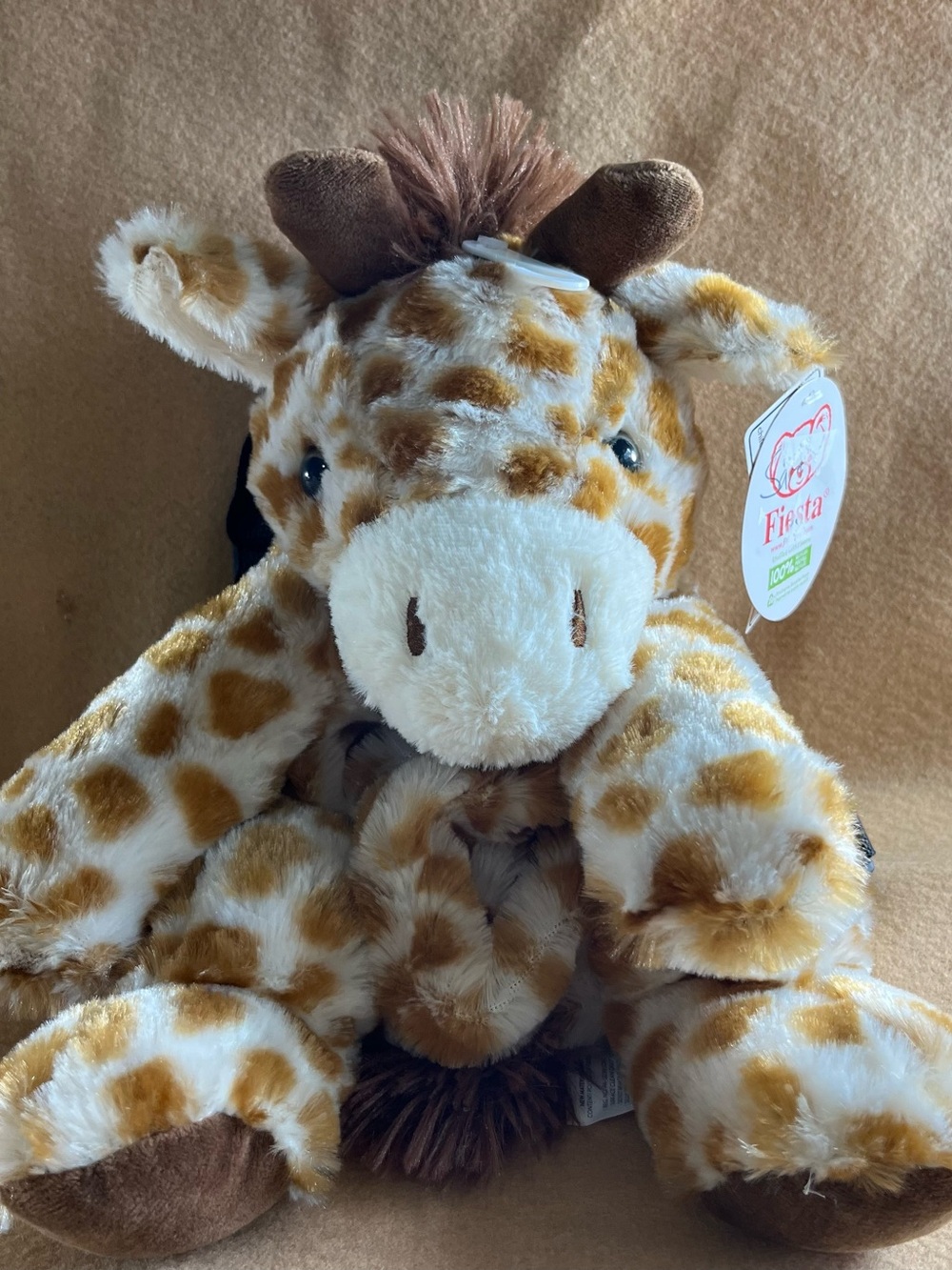 Fiesta Giraffe Plush Backpack 16” Stuffed Animal Kids Adjustable Straps NWT